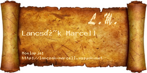 Lancsák Marcell névjegykártya
