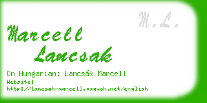 marcell lancsak business card